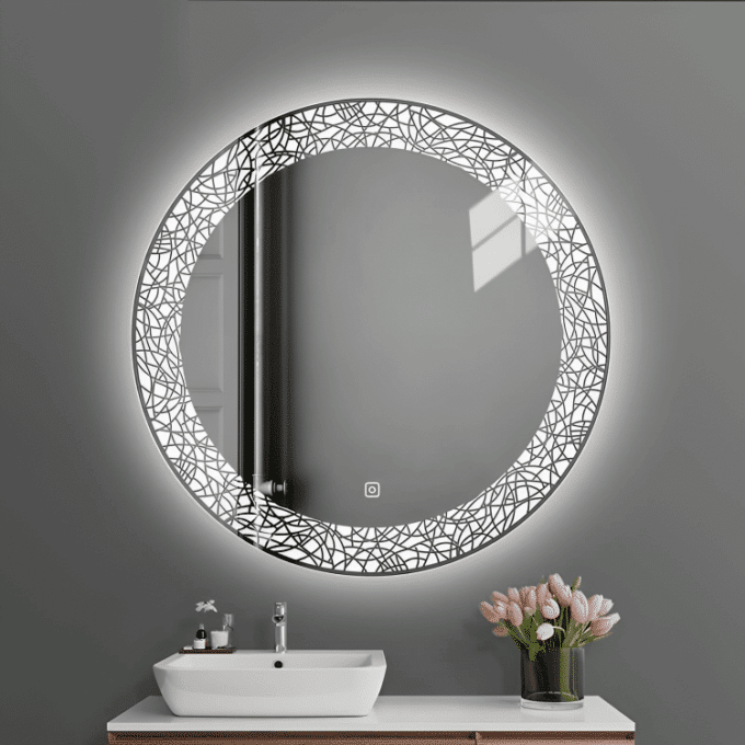 Premium Round Mirrors with Adjustable LED Lights