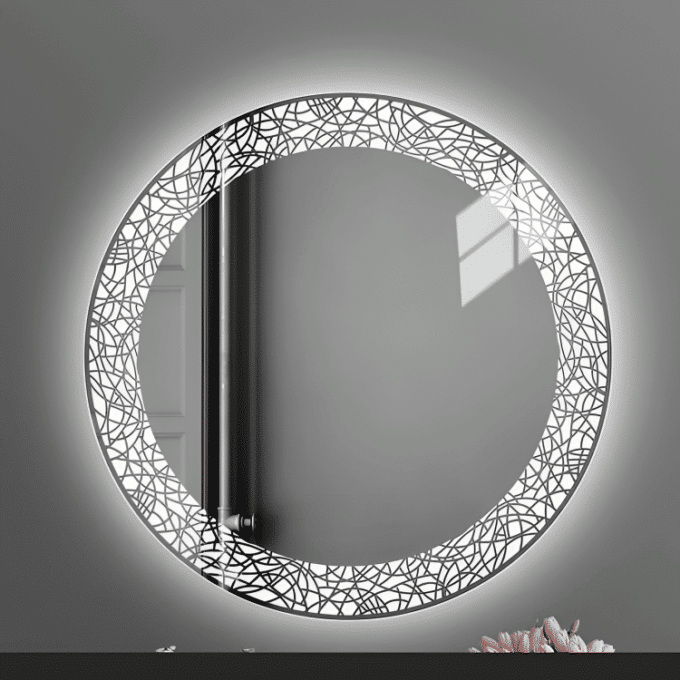 LED Round Mirrors Crafted for Bathroom Elegance