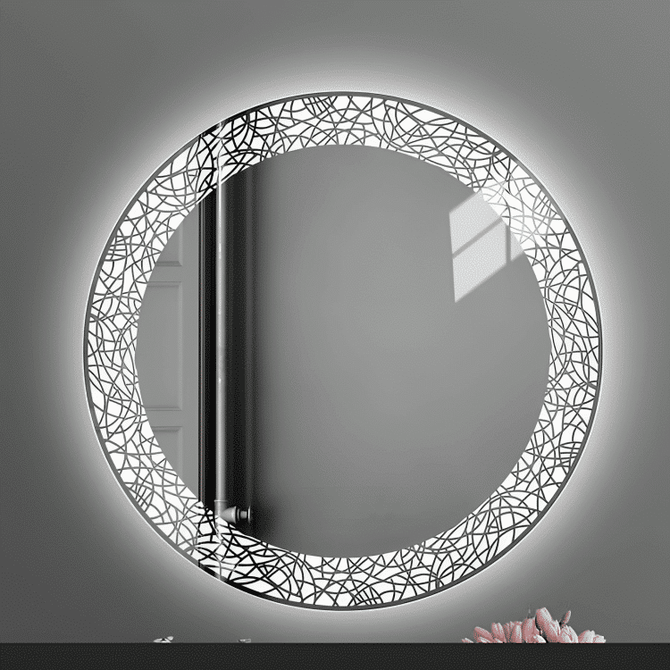 LED Round Mirrors Crafted for Bathroom Elegance