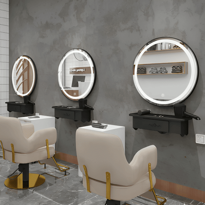 Modern Round LED Mirrors with Bright Light