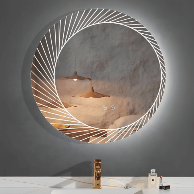 Ultra Slim Round LED Mirrors for Contemporary Bathrooms