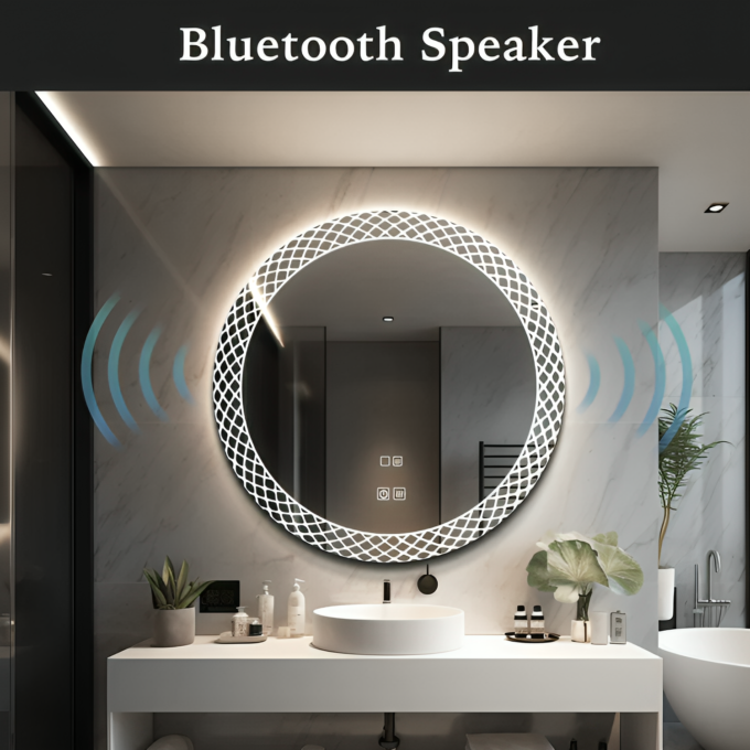 Bring a Modern Glow with Round LED Lighted Mirrors