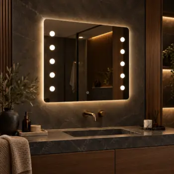 Espejo cuadrado LED a medida para baño